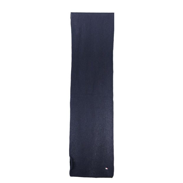 Blue Cotton Men Scarf Tommy Hilfiger