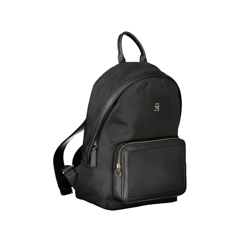 Black Polyester Women Backpack Tommy Hilfiger