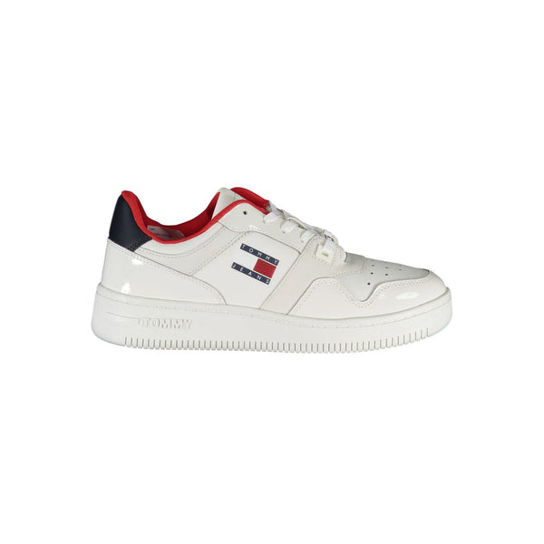 White Leather Women Sneaker Tommy Hilfiger