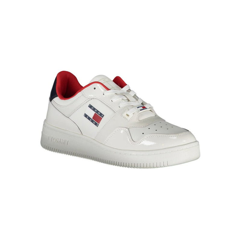 White Leather Women Sneaker Tommy Hilfiger