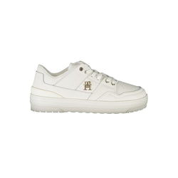 White Leather Women Sneaker Tommy Hilfiger