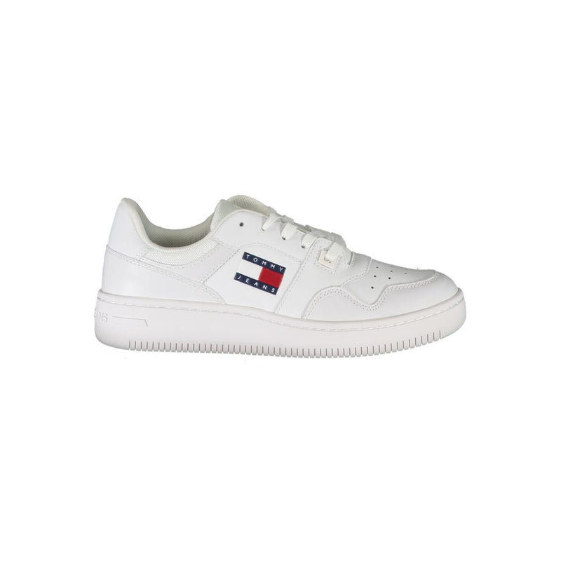 White Leather Women Sneaker Tommy Hilfiger