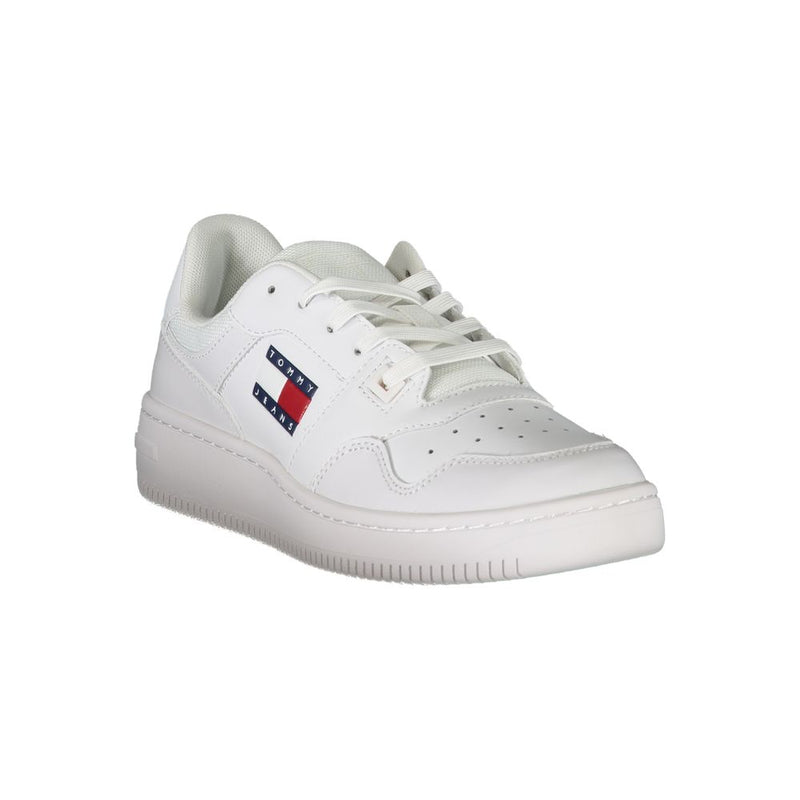 White Leather Women Sneaker Tommy Hilfiger