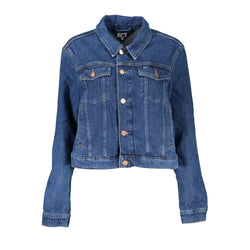 Blue Cotton Women Jacket Tommy Hilfiger