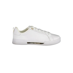 Chic White Lace-Up Sneakers with Contrast Detail Tommy Hilfiger