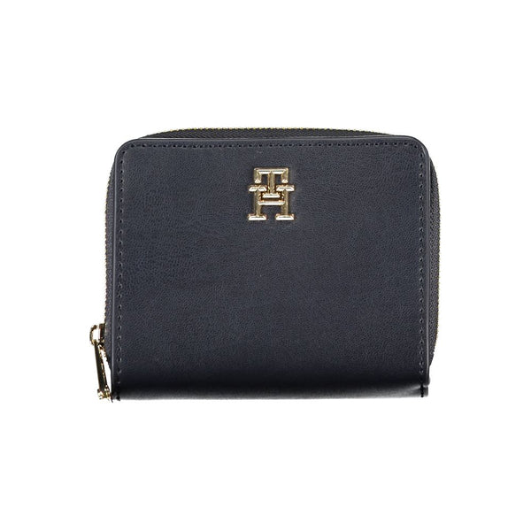 Sleek Blue Polyethylene Wallet Tommy Hilfiger