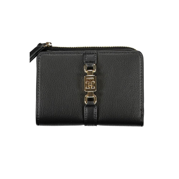 Sleek Black Zip Wallet with Coin Purse Tommy Hilfiger