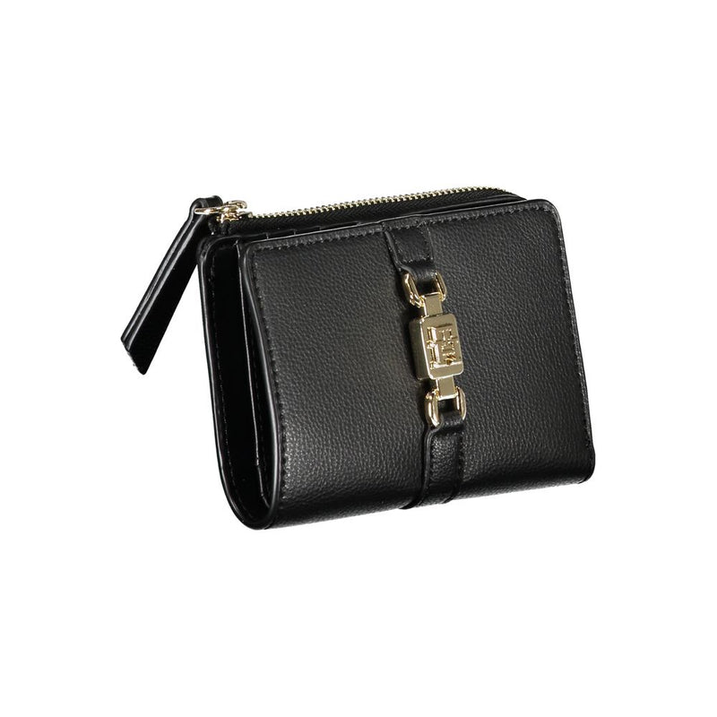 Sleek Black Zip Wallet with Coin Purse Tommy Hilfiger