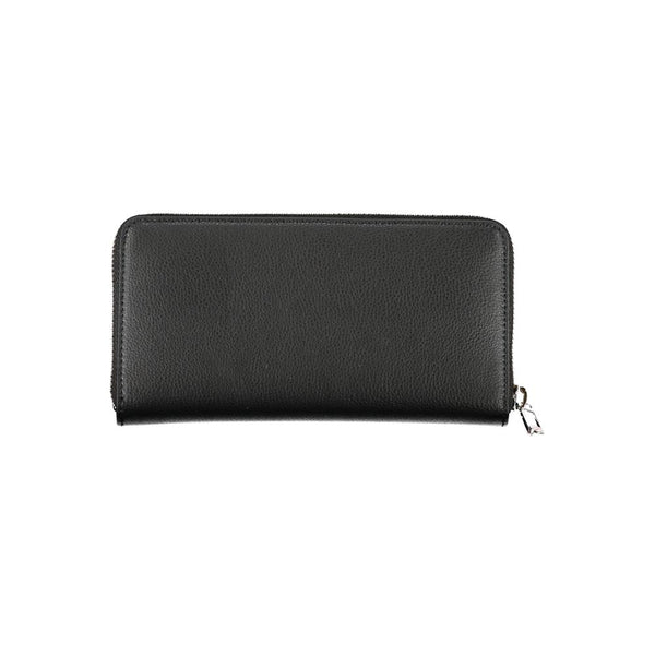 Sleek Zippered Black Wallet with Multiple Compartments Tommy Hilfiger