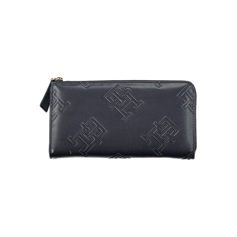 Elegant Blue Zip-Around Wallet Tommy Hilfiger