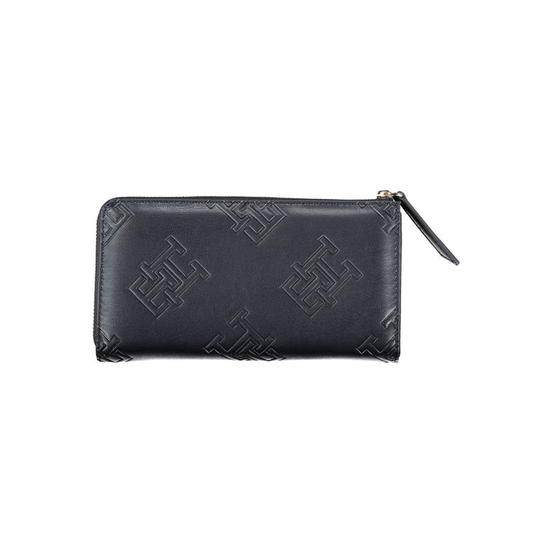 Elegant Blue Zip-Around Wallet Tommy Hilfiger