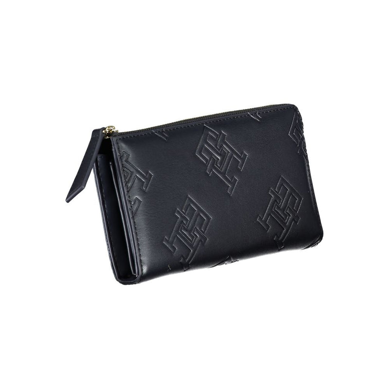 Elegant Blue Zip-Around Wallet Tommy Hilfiger