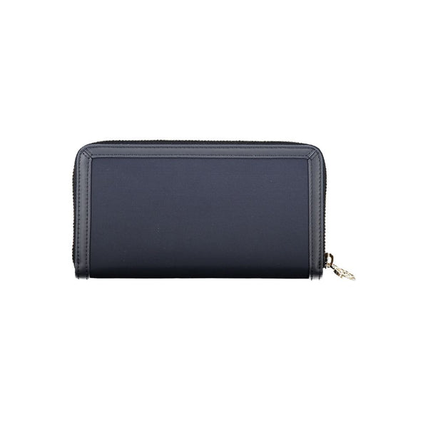 Chic Sustainable Blue Wallet with Secure Zip Tommy Hilfiger