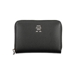 Elegant Black Zip Wallet with Multiple Compartments Tommy Hilfiger