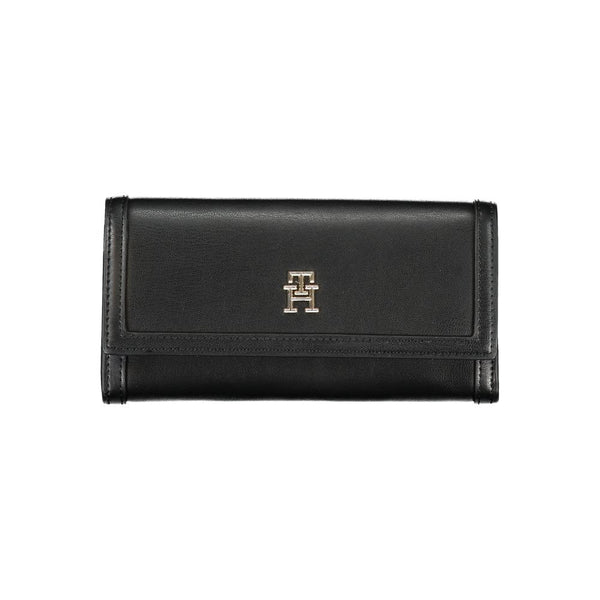 Elegant Black Dual-Compartment Wallet Tommy Hilfiger