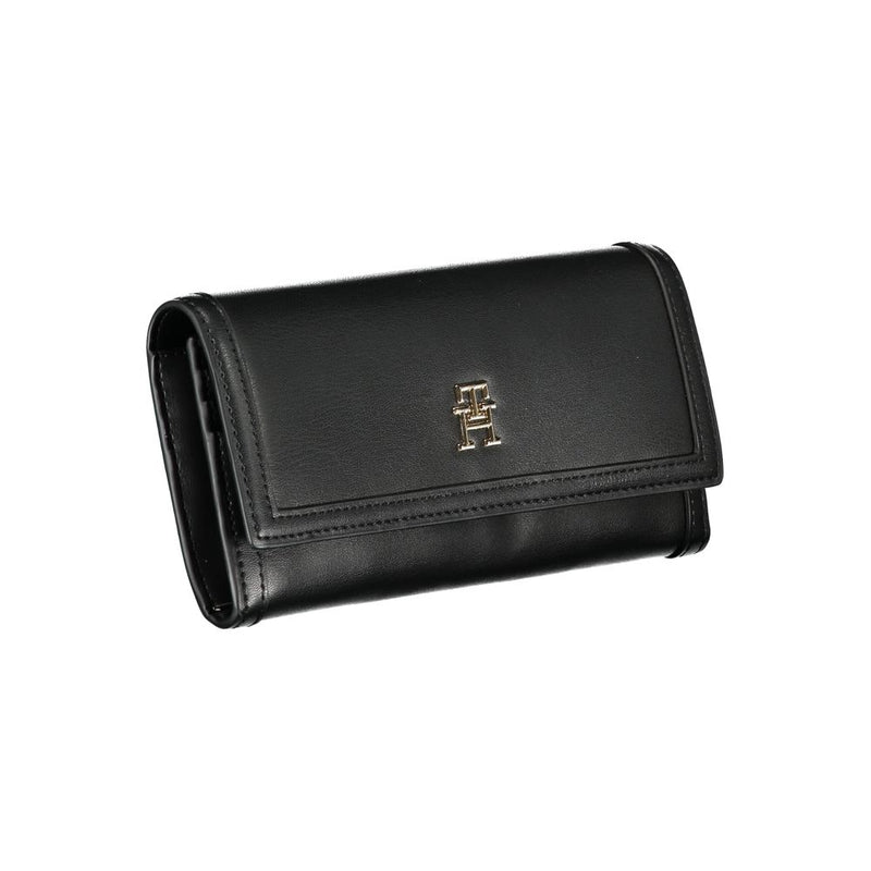 Elegant Black Dual-Compartment Wallet Tommy Hilfiger