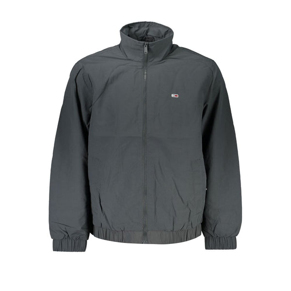 Sleek Gray Recycled Nylon Jacket Tommy Hilfiger