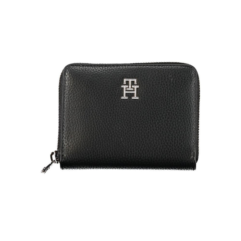 Elegant Black Polyethylene Wallet Tommy Hilfiger