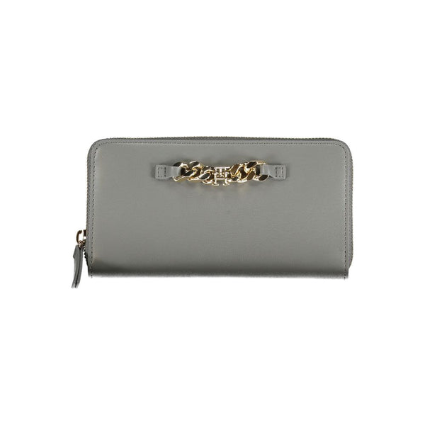 Chic Gray Polyethylene Compact Wallet Tommy Hilfiger