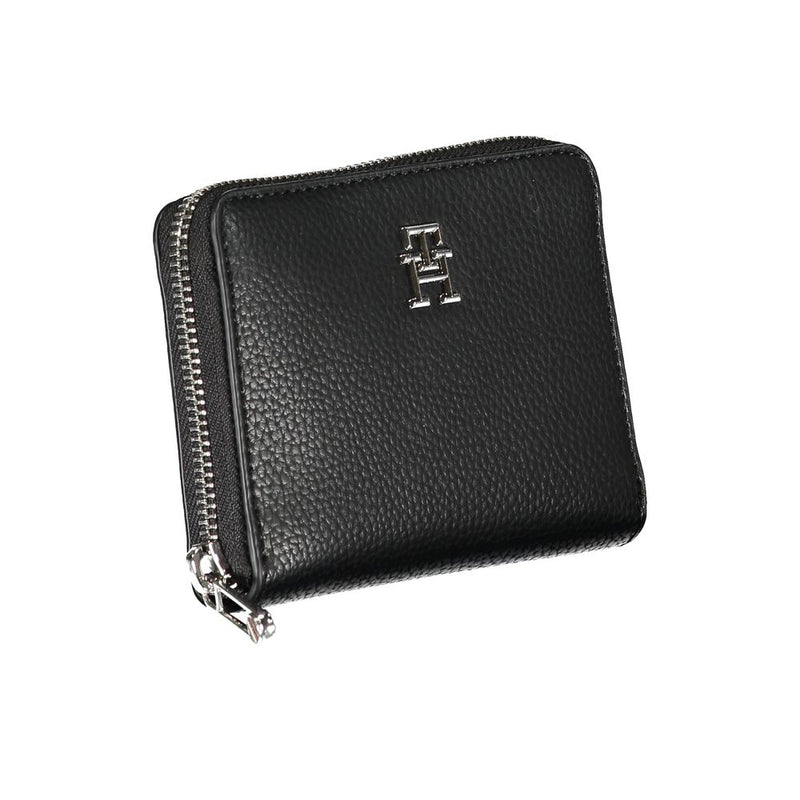 Elegant Black Polyethylene Wallet Tommy Hilfiger