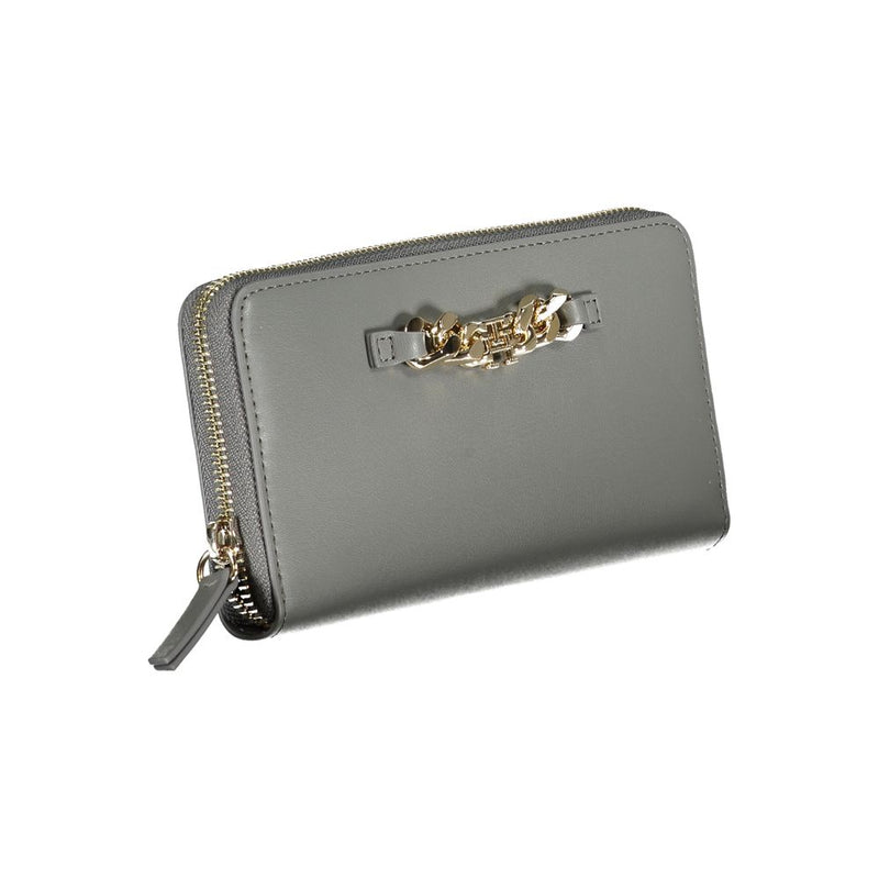 Chic Gray Polyethylene Compact Wallet Tommy Hilfiger