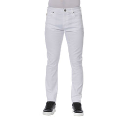 White Cotton Men Jeans Trussardi Jeans