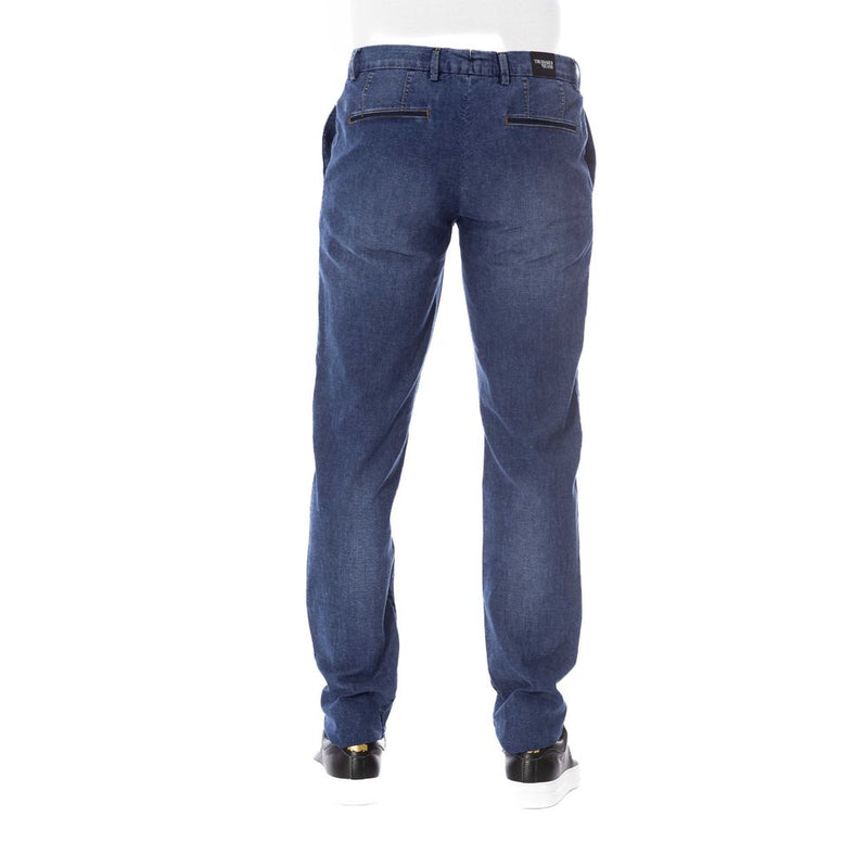 Blue Cotton Men Jeans Trussardi Jeans