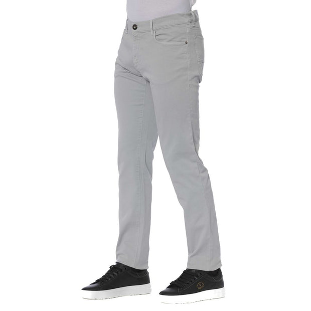 Gray Cotton Men Jeans Trussardi Jeans