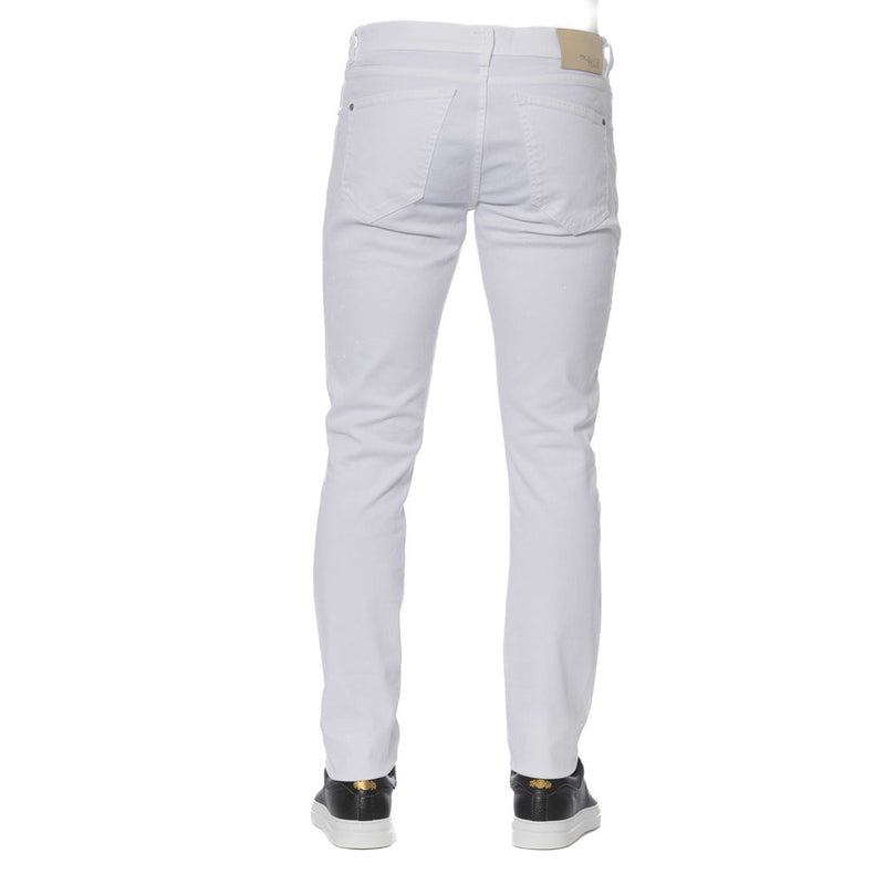 White Cotton Men Jeans Trussardi Jeans