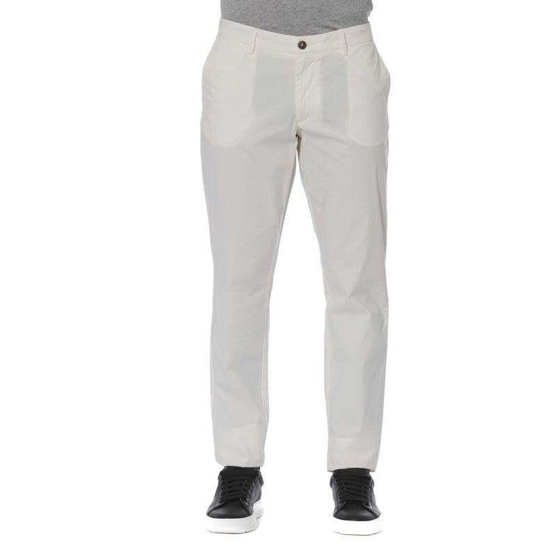 White Cotton Men Trouser Trussardi Jeans