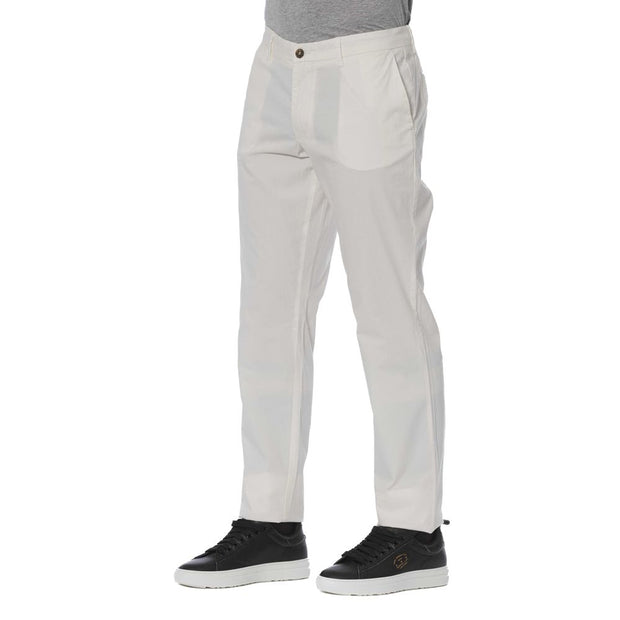 White Cotton Men Trouser Trussardi Jeans