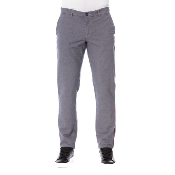 Blue Cotton Men Pants Trussardi Jeans