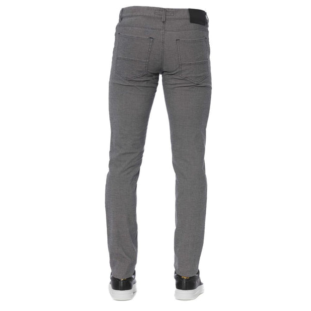 Gray Cotton Men Pants Trussardi Jeans