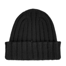 Pure Cashmere Ribbed Winter Hat Made in Italy