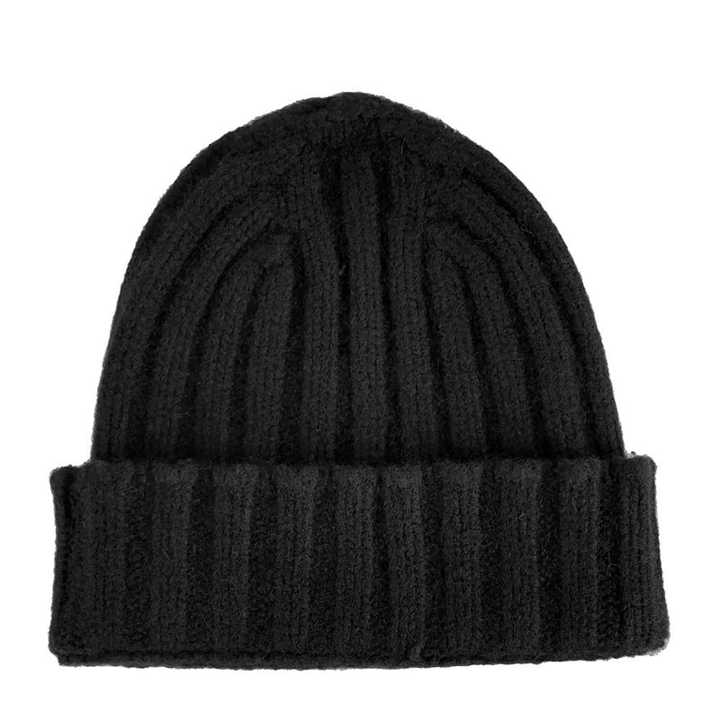 Pure Cashmere Ribbed Winter Hat Made in Italy