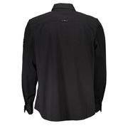 Sleek Black Long Sleeved Designer Shirt Calvin Klein