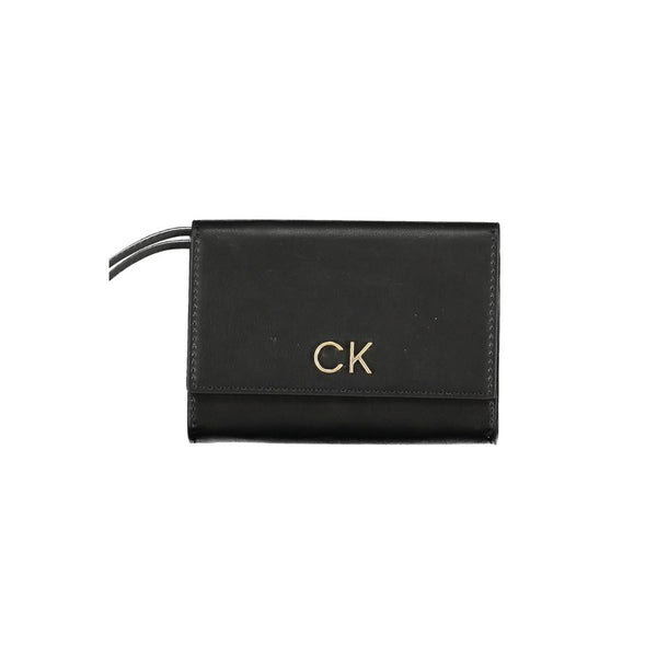 Sleek Compact Designer Wallet in Black Calvin Klein