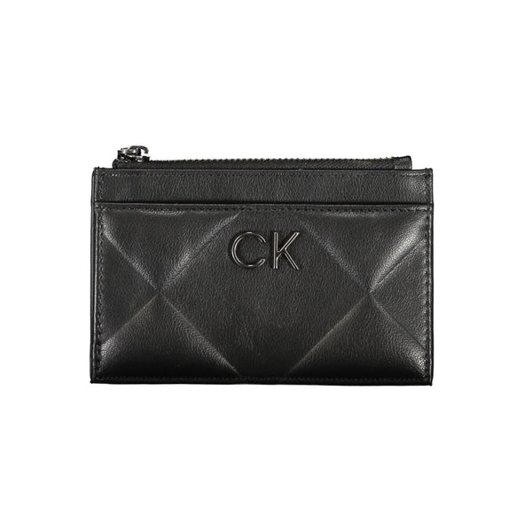 Sleek Black Zip Wallet with Contrast Detailing Calvin Klein