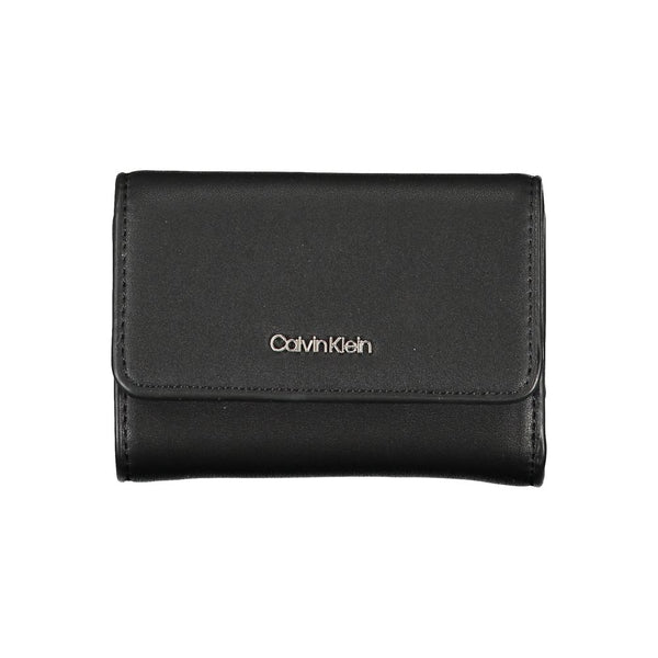 Elegant Black Polyethylene Wallet Calvin Klein