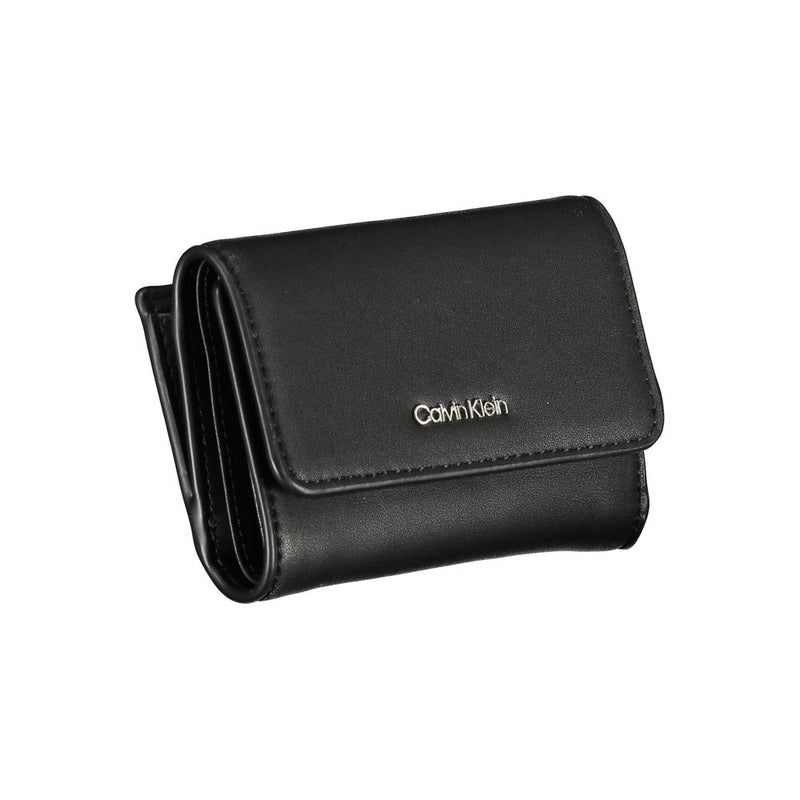 Elegant Black Polyethylene Wallet Calvin Klein