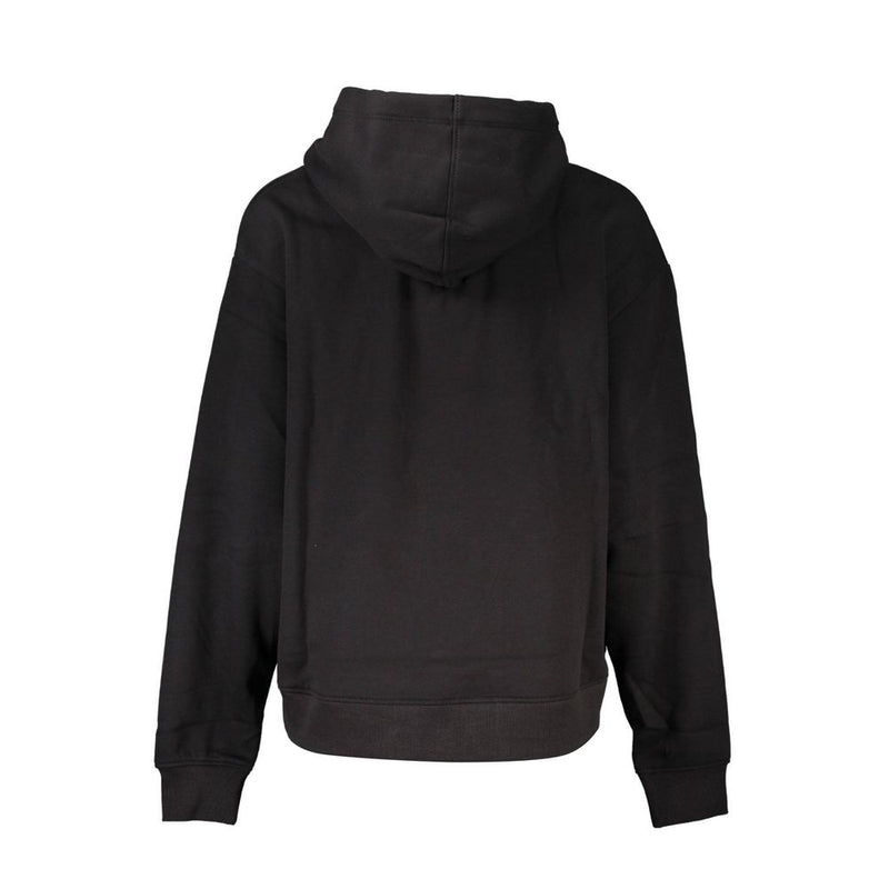 Chic Black Hooded Sweatshirt with Fleece Interior Calvin Klein