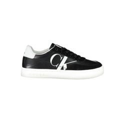 Sleek Black Lace-Up Sneakers With Contrast Details Calvin Klein