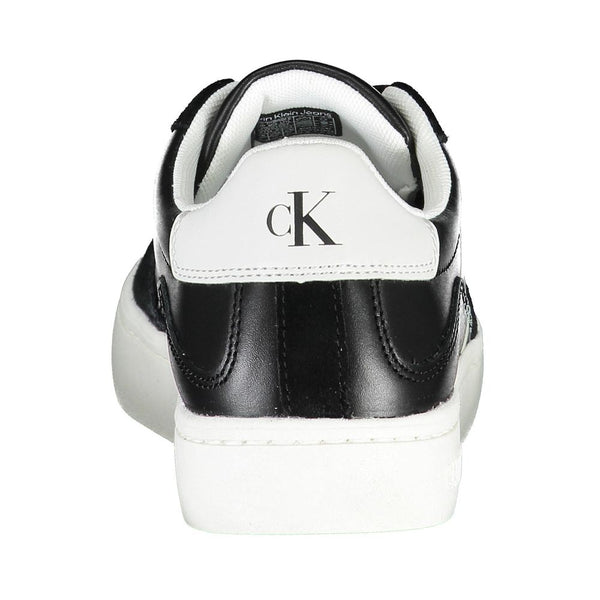 Sleek Black Lace-Up Sneakers With Contrast Details Calvin Klein