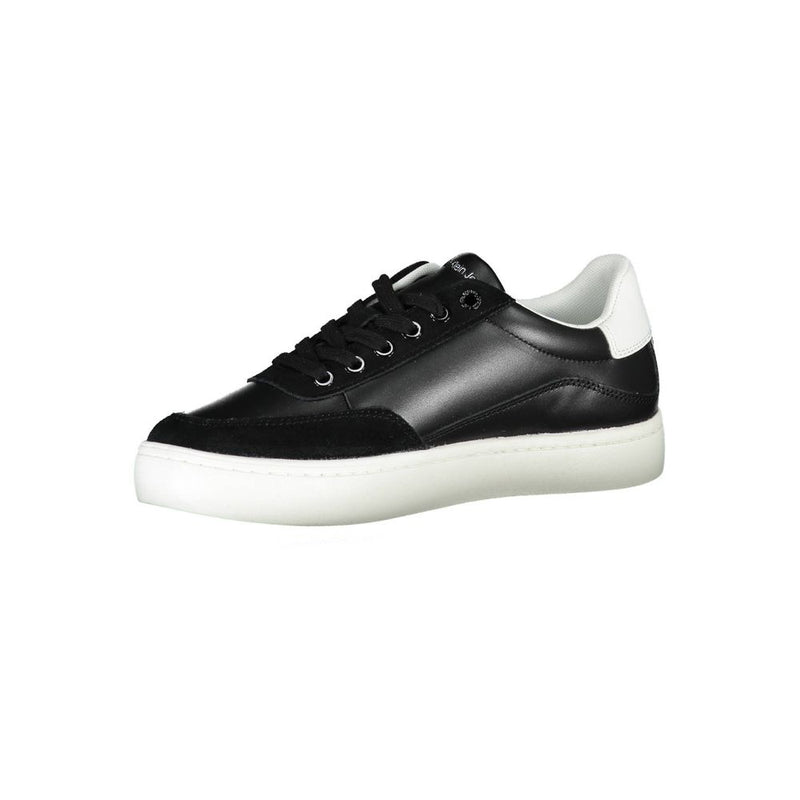 Sleek Black Lace-Up Sneakers With Contrast Details Calvin Klein