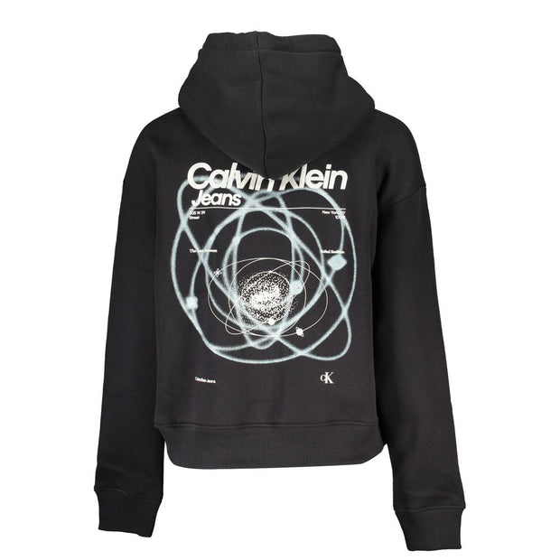 Sleek Hooded Fleece Sweatshirt with Embroidery Calvin Klein