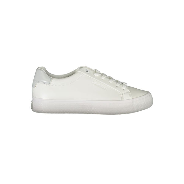 Elegant White Sneakers with Contrast Detailing Calvin Klein