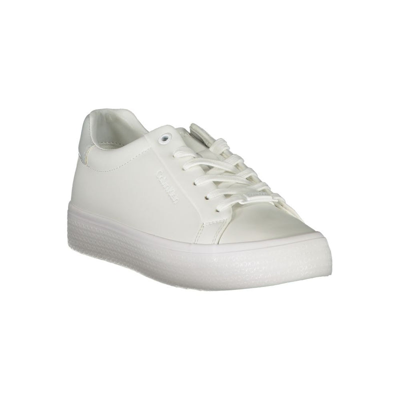 Elegant White Sneakers with Contrast Detailing Calvin Klein