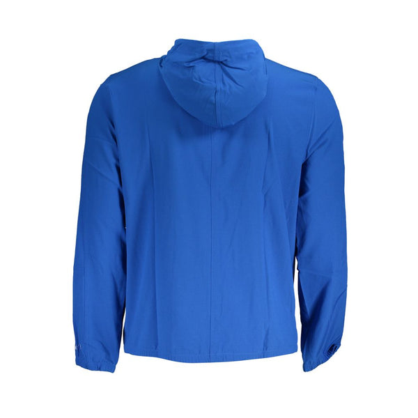 Sleek Hooded Sports Jacket in Vibrant Blue Calvin Klein