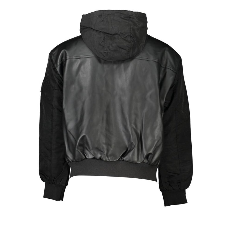 Sleek Black Hooded Jacket with Contrasting Details Calvin Klein