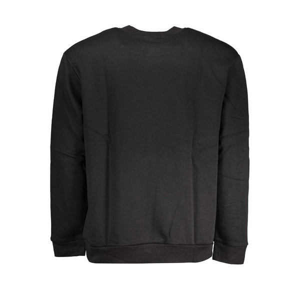 Chic Fleece Crew Neck Sweatshirt in Black Cavalli Class